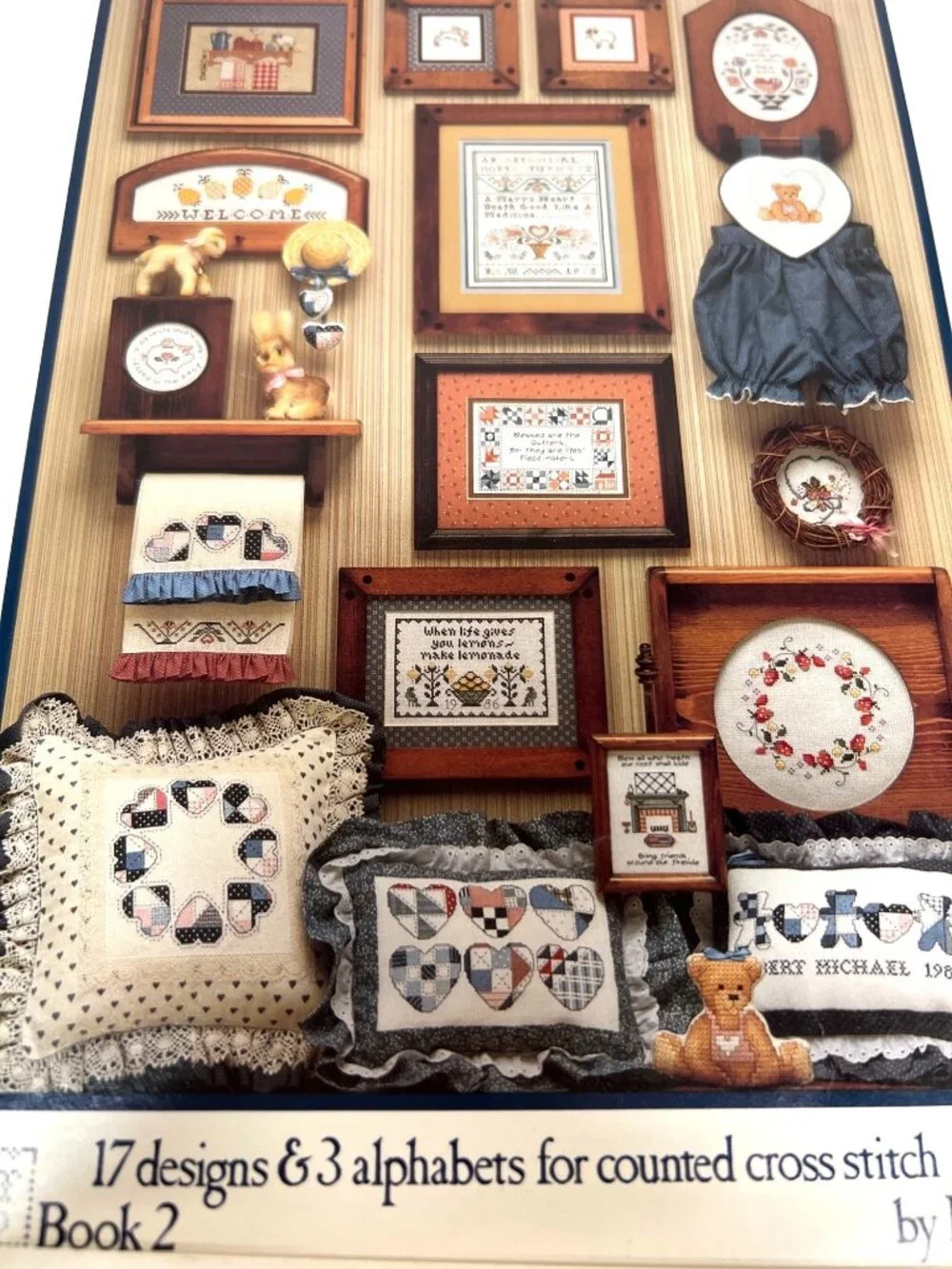 I Love Country & Patchwork Cross Stitch Patterns Lot Of 4